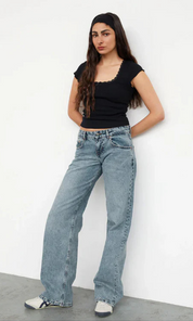 Roja | Straight-Leg Jeans met Lage Taille – Trendy Dames Broek