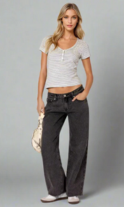 Roja | Straight-Leg Jeans met Lage Taille – Trendy Dames Broek