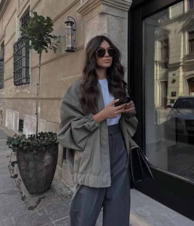 Oona | Dames Oversized Bomberjack - Lichtgewicht en Comfortabel