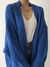 Oriana | Oversized Blauwe Gebreid Vest Dames -  Casual en Warm