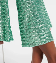 Valerie | Glitter Mini Jurk - V-hals & Wijde Mouwen