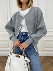 Pearl | Dames Vest met Parels - Comfortabel, Casual Chic