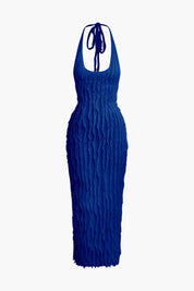Pura | Dames Maxi-jurk - Elegante Ruches, Halterbackless Design 13