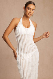 Pura | Dames Maxi-jurk - Elegante Ruches, Halterbackless Design 6