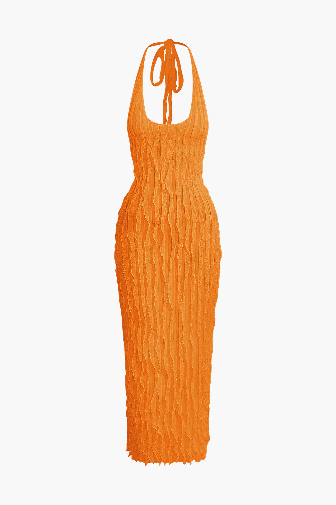 Pura | Dames Maxi-jurk - Elegante Ruches, Halterbackless Design 9