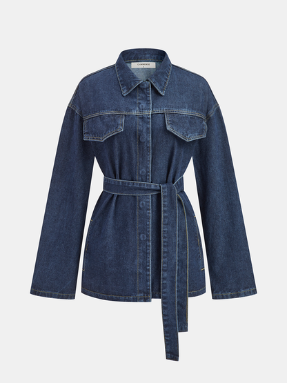 Riana | Denim Jas voor Dames - Regular Fit met Riem