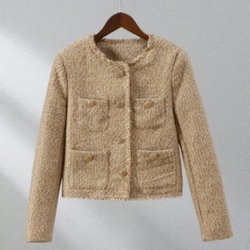 Joëlla | Elegant Dames Jasje met Ronde Halslijn - Getailleerd Design