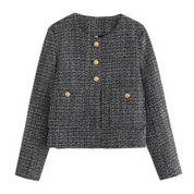 Joëlla | Elegant Dames Jasje met Ronde Halslijn - Getailleerd Design