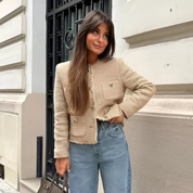 Joëlla | Elegant Dames Jasje met Ronde Halslijn - Getailleerd Design