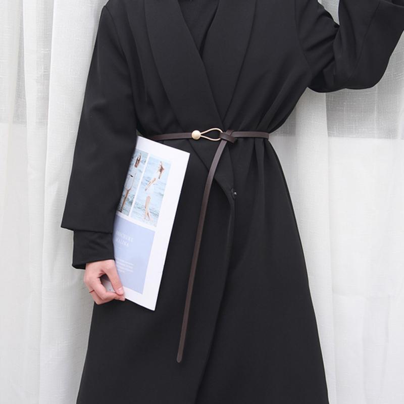 Rina | Dames Riem - Gouden Gesp, Verstelbare Knoopriem 6