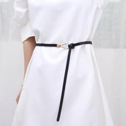 Rina | Dames Riem - Gouden Gesp, Verstelbare Knoopriem 7