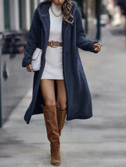 Rima | Lange Teddy Winterjas Dames met Capuchon