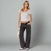 Roja | Straight-Leg Jeans met Lage Taille – Trendy Dames Broek