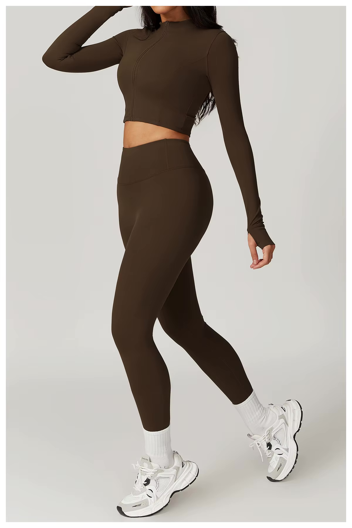 Jolee | 3-Delige Sportset Dames - Cropped Vest, Sport BH en High-Waist Legging