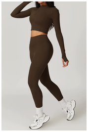 Jolee | 3-Delige Sportset Dames - Cropped Vest, Sport BH en High-Waist Legging