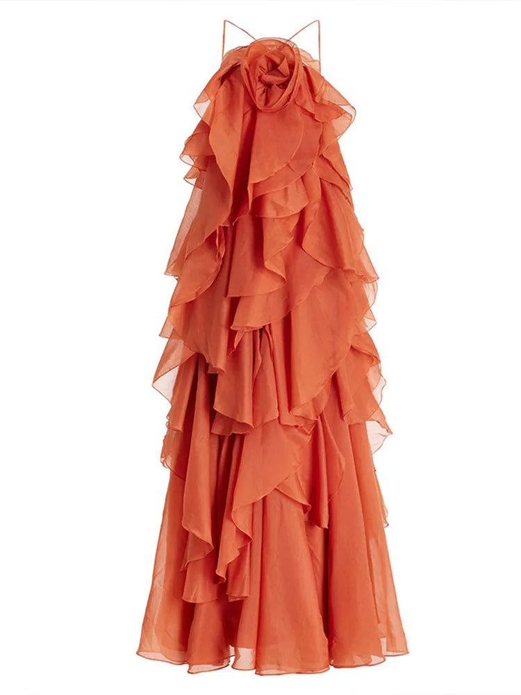 Cataleya | Maxi Jurk met Lagen en Ruches