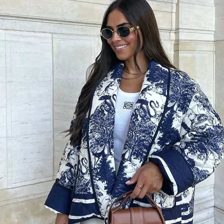 Esma | Elegante Tussenjas Met Print