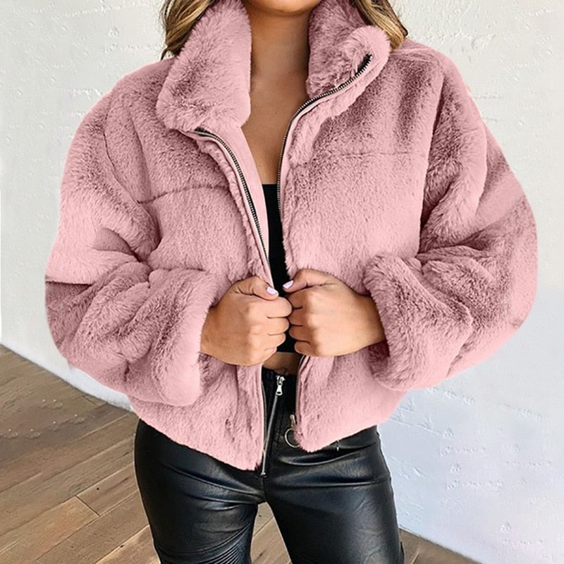Magali I Trendy Faux Fur Jas