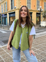 Ovelia | Trendy Wollen Bodywarmer voor Dames met Knopen