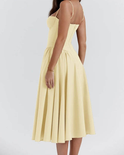 Stijlvolle Midi Jurk met Corset