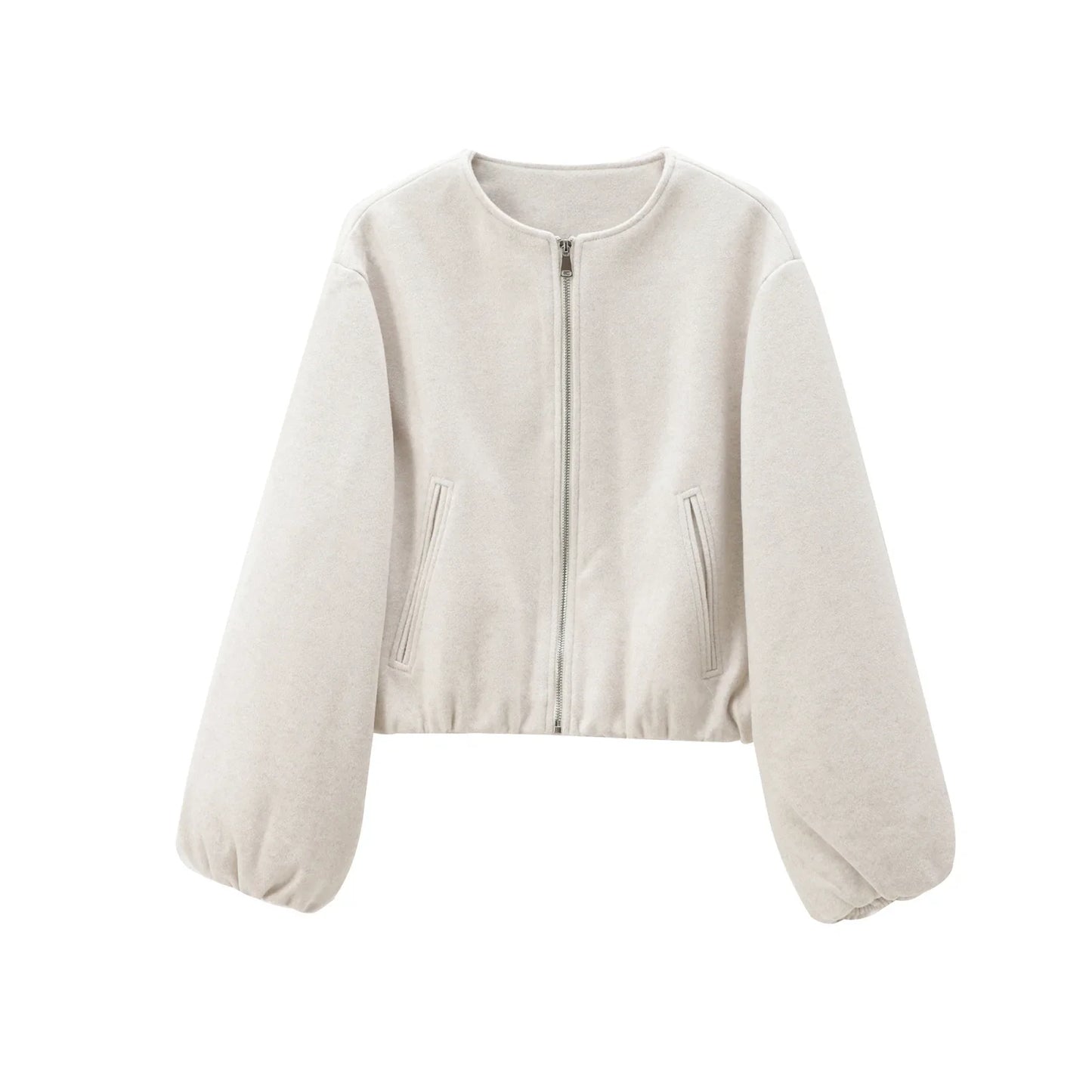 Mexi | Dames Grijze Bomberjas – Losse Fit & Comfortabel