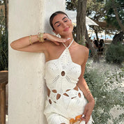 Yanine | Zomerse Gehaakte Set - Halter Top en Mini Rok