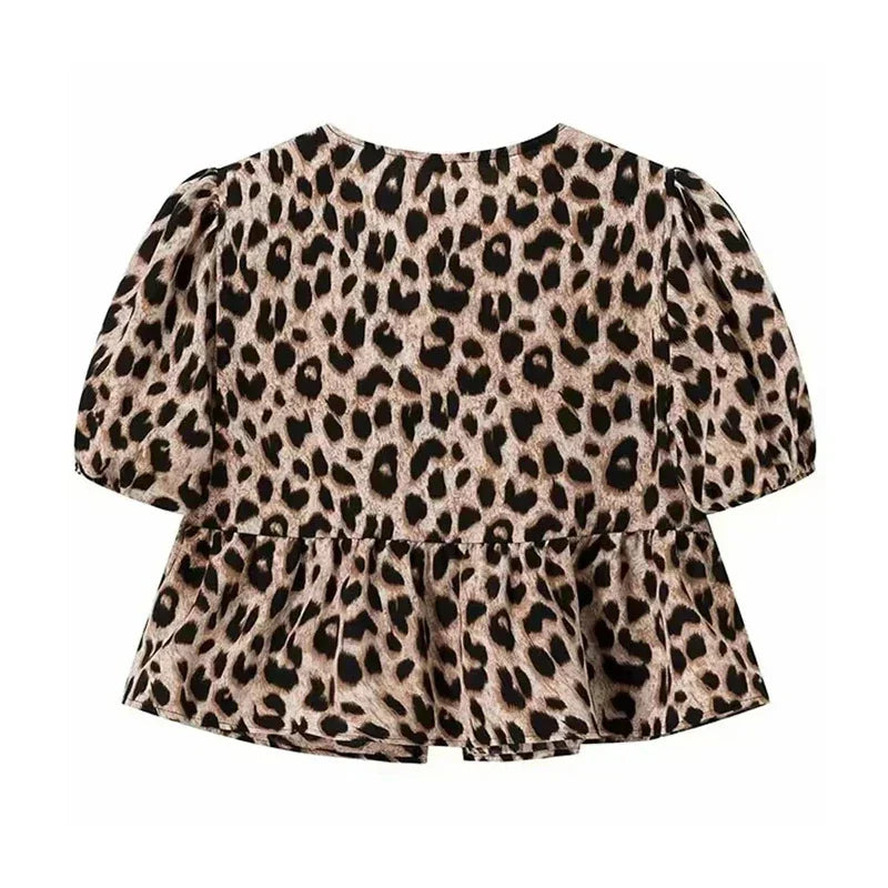 Maddy | Crop Top met Luipaardprint