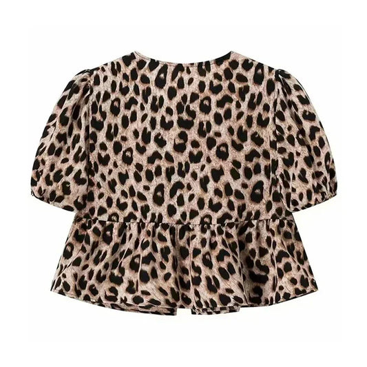 Maddy | Crop Top met Luipaardprint