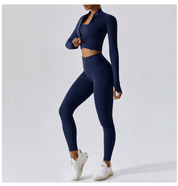 Jolee | 3-Delige Sportset Dames - Cropped Vest, Sport BH en High-Waist Legging