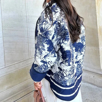 Esma | Elegante Tussenjas Met Print