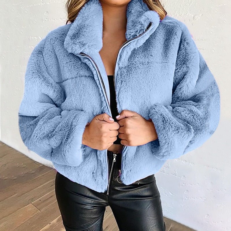Magali I Trendy Faux Fur Jas