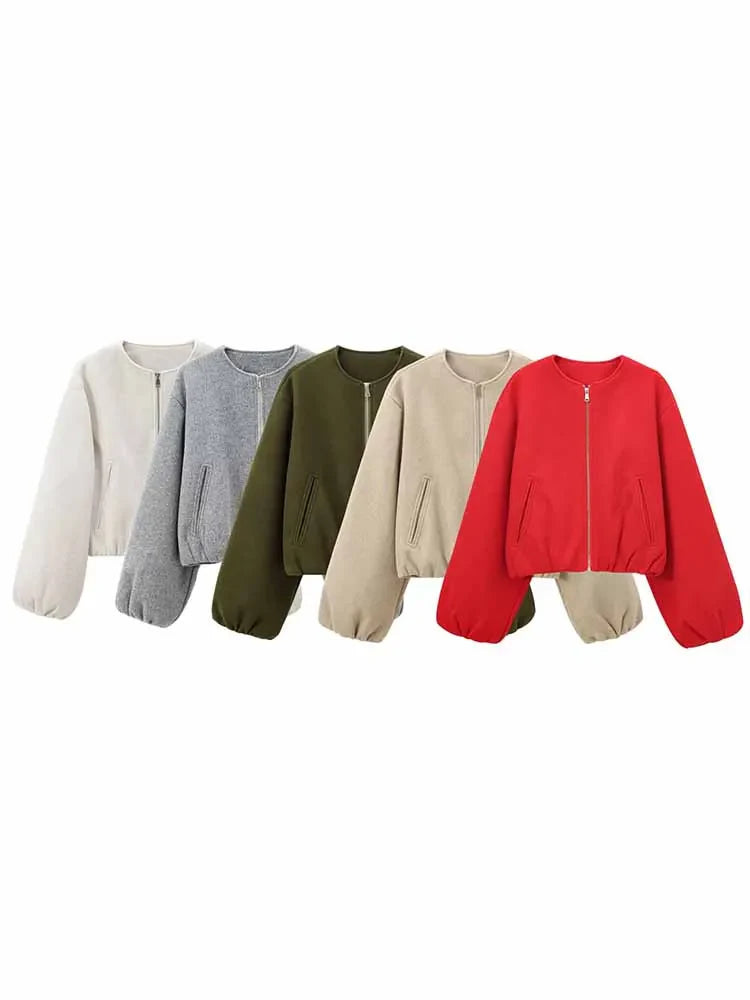 Mexi | Dames Grijze Bomberjas – Losse Fit & Comfortabel