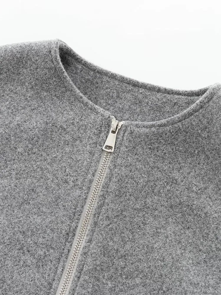 Mexi | Dames Grijze Bomberjas – Losse Fit & Comfortabel