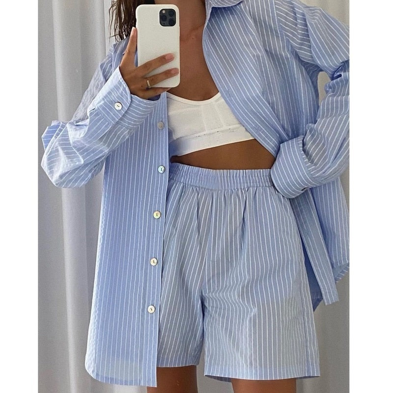 Kira | Tweedelige Gestreepte Set