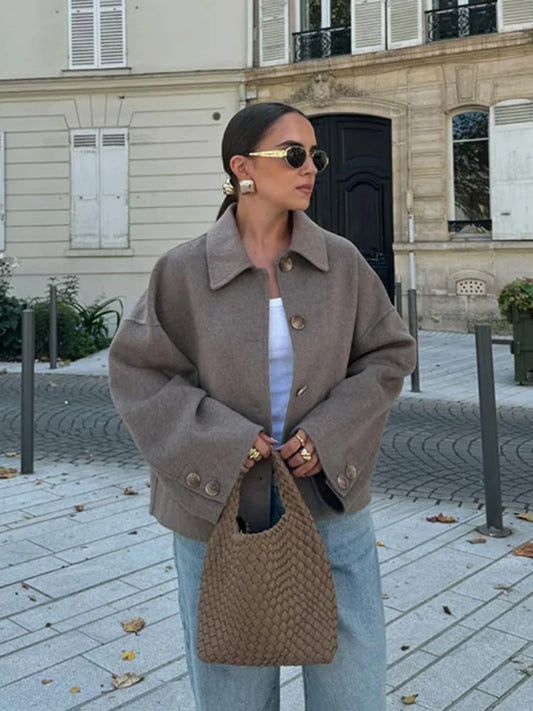 Hélené | Oversized Dames Jas van Wolmix – Klassiek & Warm