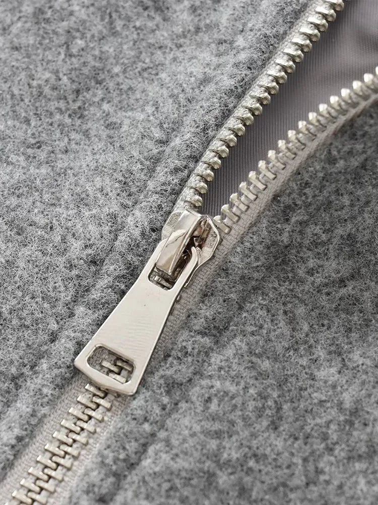 Mexi | Dames Grijze Bomberjas – Losse Fit & Comfortabel