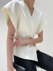 Elegante Blazer Top met Gestructureerde Pasvorm