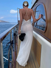 Tracy | Luxe Party Jurk met Elegante Pasvorm – Maxi Model met Diepe V-hals