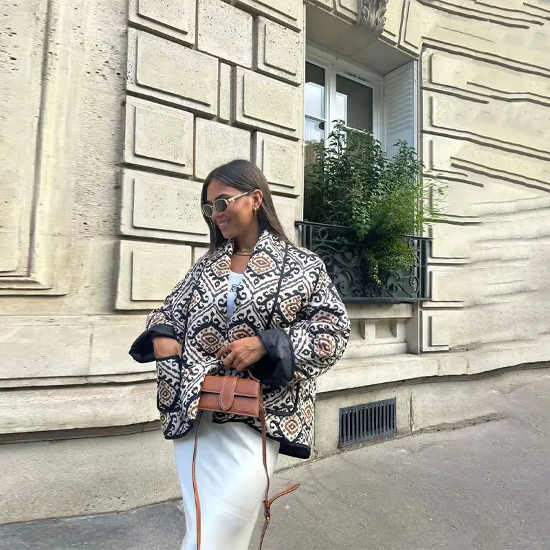 Esma | Elegante Tussenjas Met Print