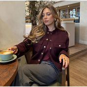 Selene | Stijlvolle Tussenjas met Knopen