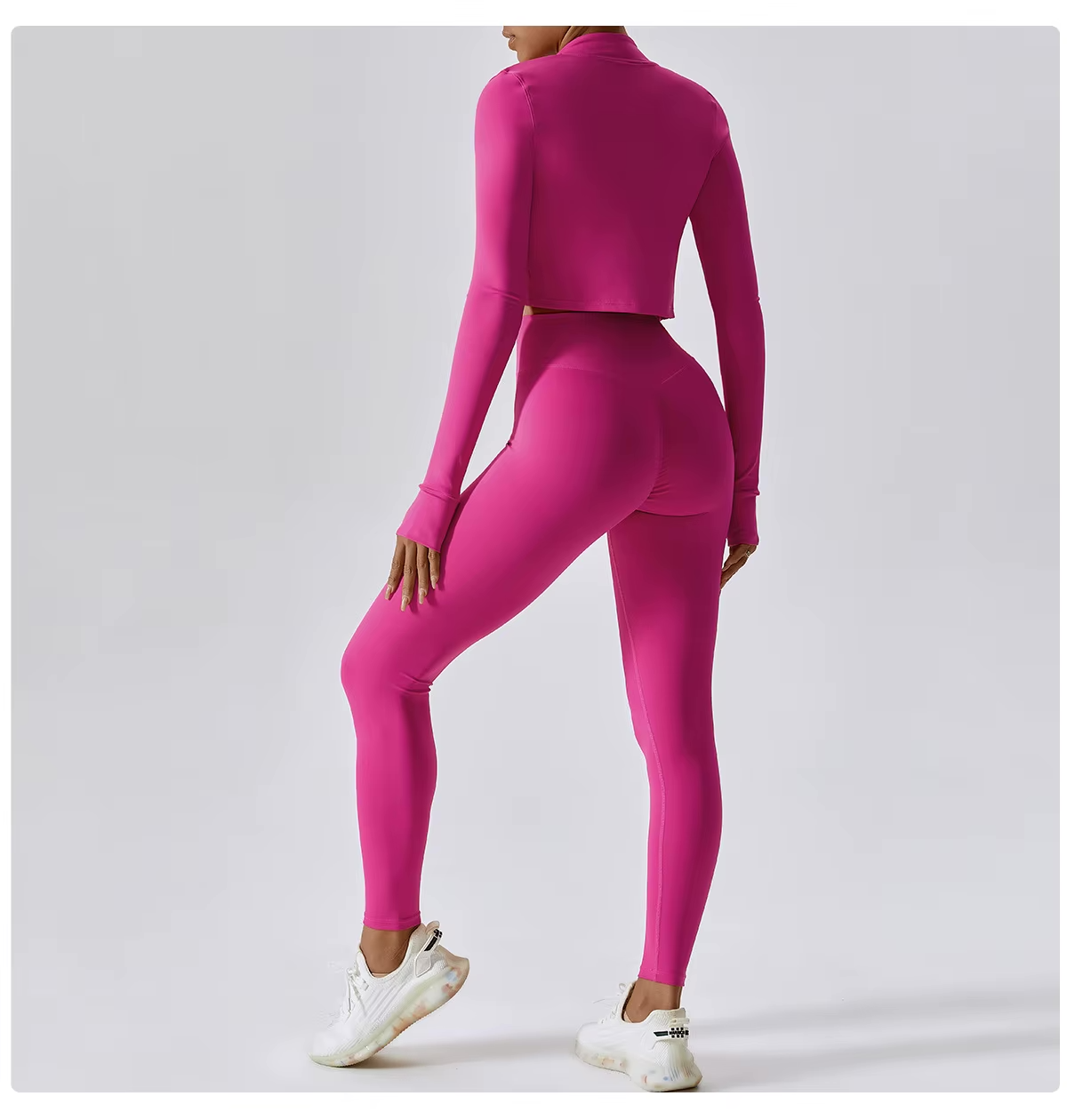 Jolee | 3-Delige Sportset Dames - Cropped Vest, Sport BH en High-Waist Legging