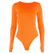 Maxima | Oranje Body Dames - Trendy Neon Look Bodysuit