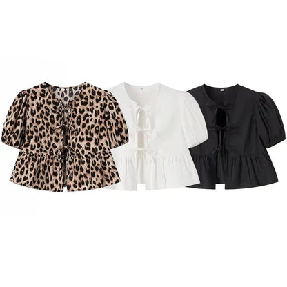 Maddy | Crop Top met Luipaardprint