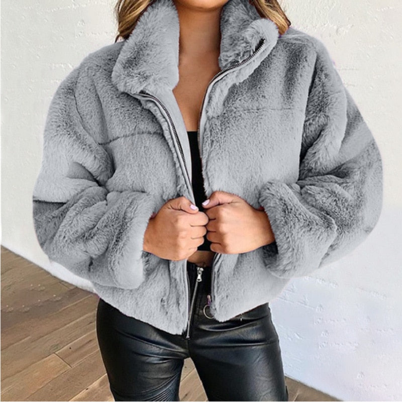 Magali I Trendy Faux Fur Jas