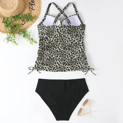 Trendy V-Hals Tankini Set voor Dames