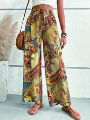 Janna | Zomerse Dames Broek met Hoge Taille en Wijde Pijpen
