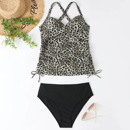 Trendy V-Hals Tankini Set voor Dames