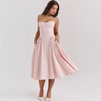 Nea | Corset Jurk met Wijde Rok