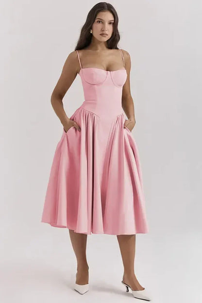 Nea | Corset Jurk met Wijde Rok