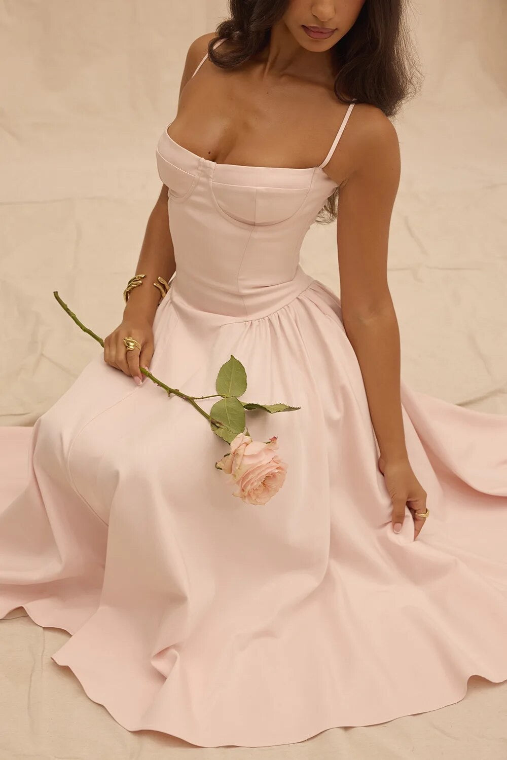 Nea | Corset Jurk met Wijde Rok